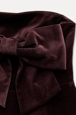 Best VESTIDO TERCIOPELO LAZO Mujer Vestidos