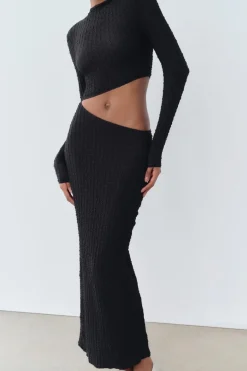 Clearance VESTIDO TEXTURA CUT OUT Mujer Vestidos