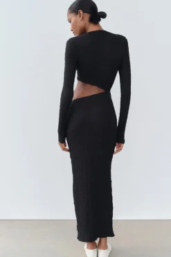 Clearance VESTIDO TEXTURA CUT OUT Mujer Vestidos