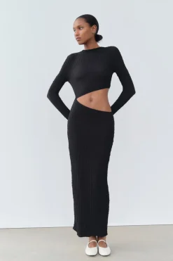 Clearance VESTIDO TEXTURA CUT OUT Mujer Vestidos