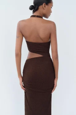 Sale VESTIDO TEXTURA CUT OUT Mujer Vestidos