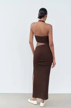 Sale VESTIDO TEXTURA CUT OUT Mujer Vestidos