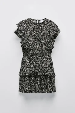 Niños ZARA 6 - 14 Años·Vestidos / Monos<VESTIDO TEXTURA ESTAMPADO