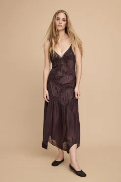 Best VESTIDO TEXTURA PUNTILLA Mujer Vestidos