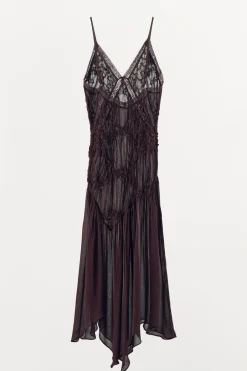 Best VESTIDO TEXTURA PUNTILLA Mujer Vestidos