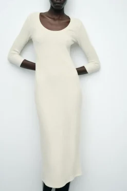 New VESTIDO TEXTURA SOFT Mujer Vestidos