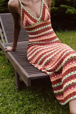 Fashion VESTIDO TIRANTES CROCHET Mujer Vestidos