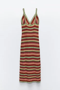 Fashion VESTIDO TIRANTES CROCHET Mujer Vestidos