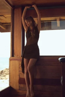 Best VESTIDO TUL DRAPEADO ASIMÉTRICO Mujer Vestidos