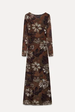 Online VESTIDO TUL ESTAMPADO Mujer Vestidos