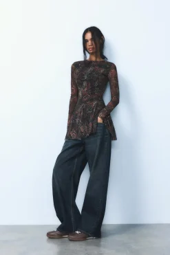 Hot VESTIDO TUL ESTAMPADO Mujer Vestidos