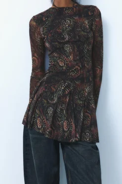 Hot VESTIDO TUL ESTAMPADO Mujer Vestidos