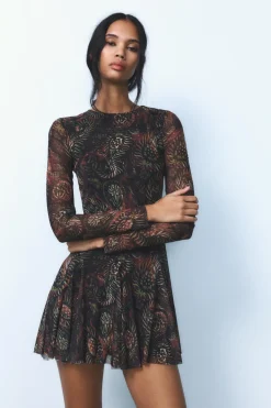 Hot VESTIDO TUL ESTAMPADO Mujer Vestidos