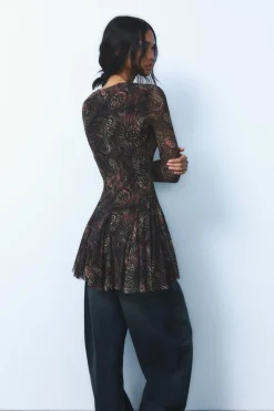 Hot VESTIDO TUL ESTAMPADO Mujer Vestidos