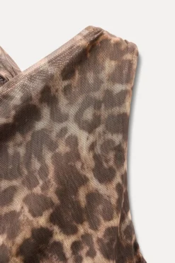 Sale VESTIDO TUL ESTAMPADO ANIMAL Mujer Vestidos