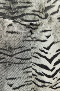 Outlet VESTIDO TUL ESTAMPADO ANIMAL Mujer Vestidos