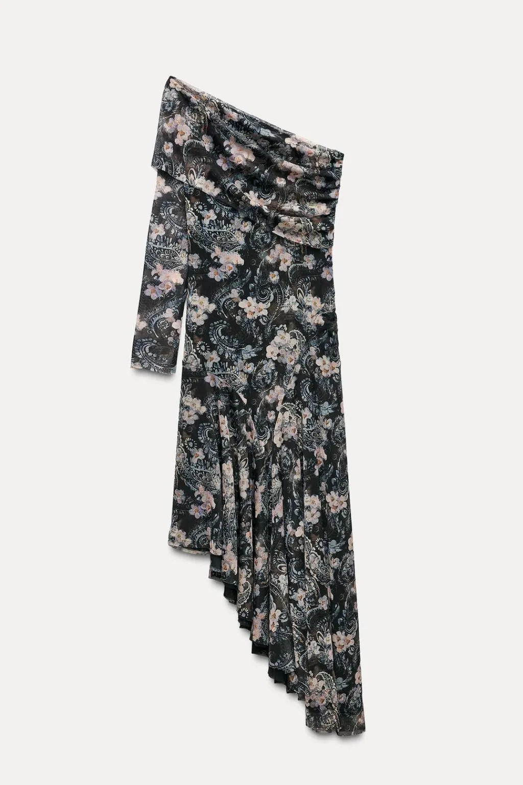 Online VESTIDO TUL ESTAMPADO ASIMÉTRICO Mujer Vestidos