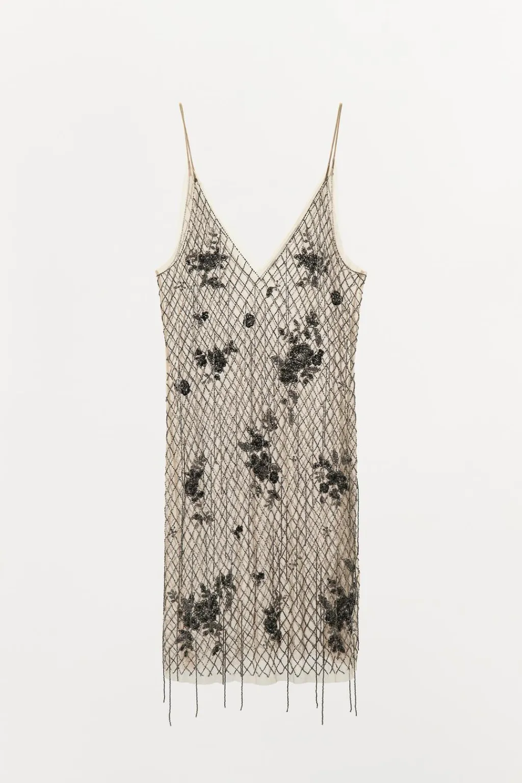 Hot VESTIDO TUL FLECOS ABALORIOS Mujer Vestidos|Lenceria