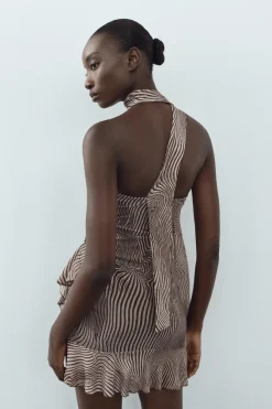 Discount VESTIDO TUL LENCERO ESTAMPADO ANIMAL Mujer Vestidos