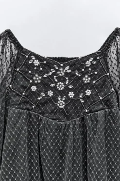 Niños ZARA 6 - 14 Años·Vestidos / Monos<VESTIDO TUL PEDRERIA