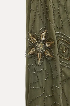 Sale VESTIDO TUL VOLANTES ABALORIOS Mujer Vestidos