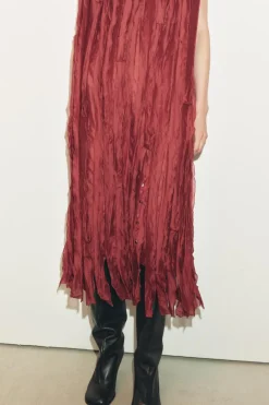 Outlet VESTIDO VOLANTES ABALORIOS Mujer Cárdigan / Jerséis|Punto