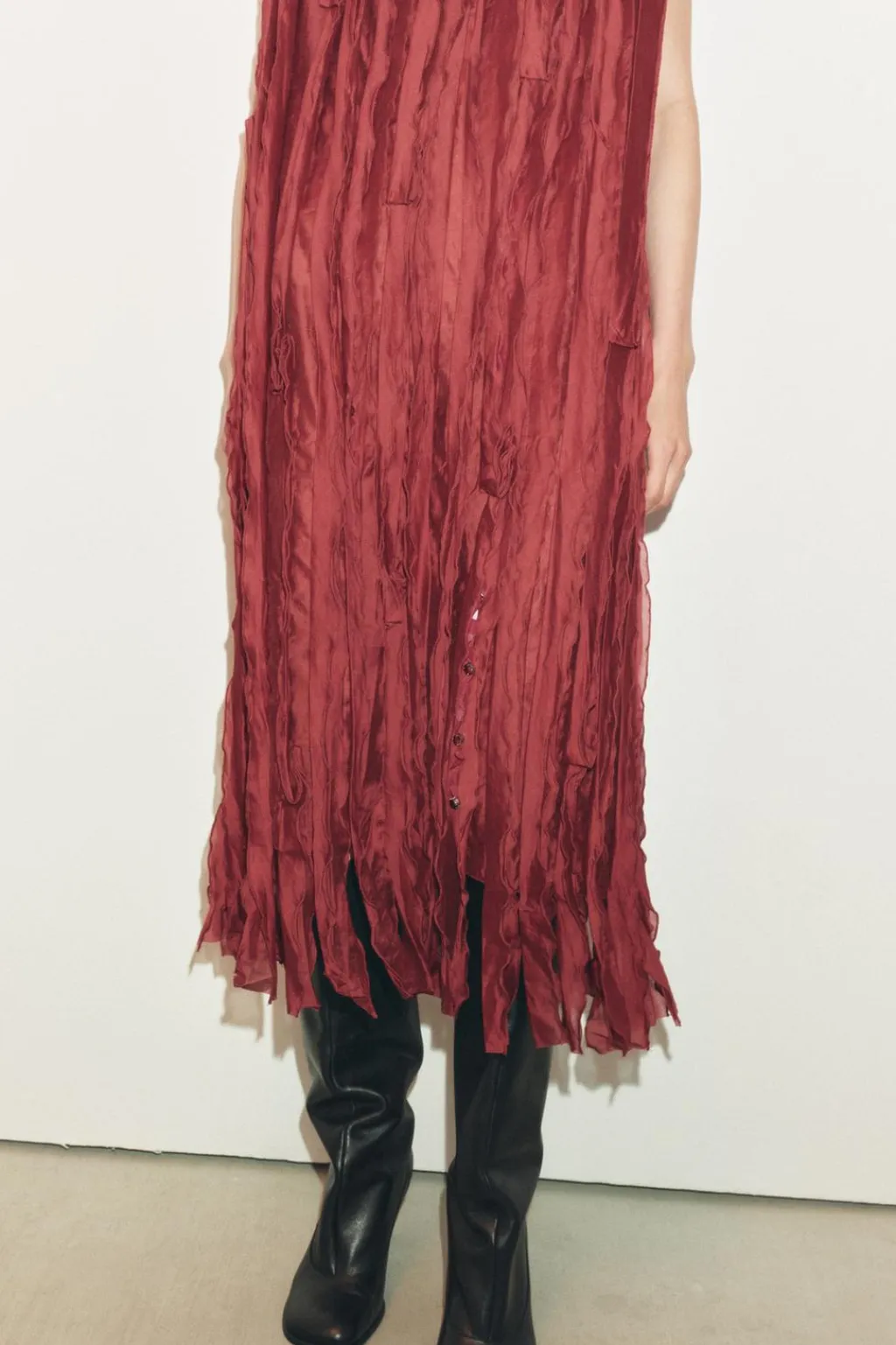 Outlet VESTIDO VOLANTES ABALORIOS Mujer Cárdigan / Jerséis|Punto