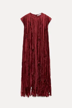 Outlet VESTIDO VOLANTES ABALORIOS Mujer Cárdigan / Jerséis|Punto