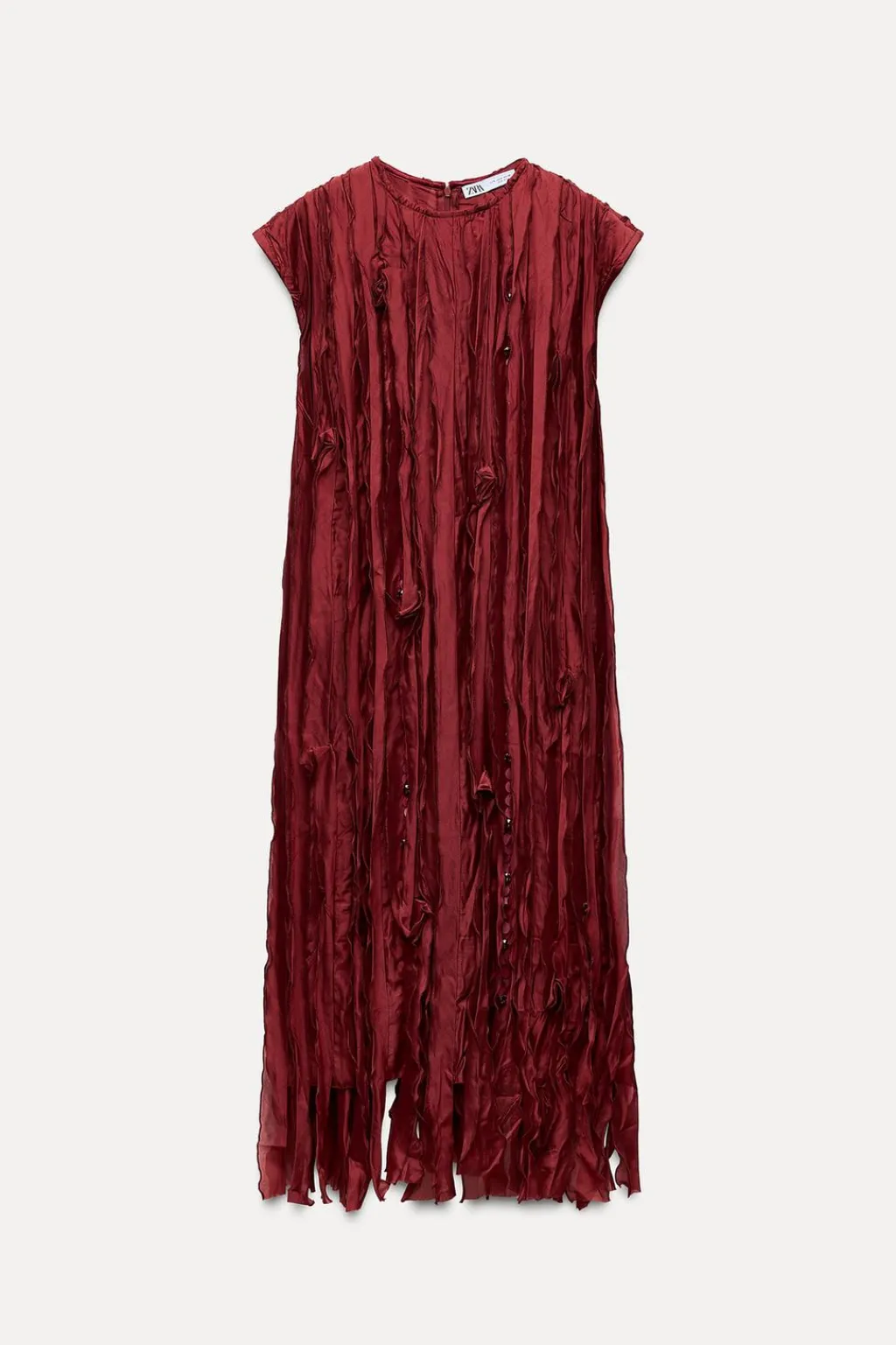 Outlet VESTIDO VOLANTES ABALORIOS Mujer Cárdigan / Jerséis|Punto