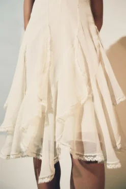 New VESTIDO VOLANTES ENCAJE ZW COLLECTION Mujer Vestidos