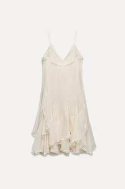 New VESTIDO VOLANTES ENCAJE ZW COLLECTION Mujer Vestidos