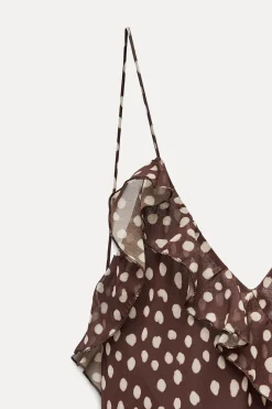 Sale VESTIDO VOLANTES LUNARES Mujer Vestidos