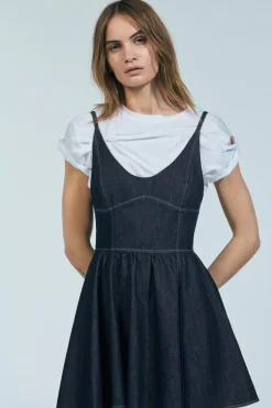 Hot VESTIDO VUELO DENIM TRF Mujer Vestidos