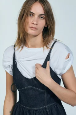 Hot VESTIDO VUELO DENIM TRF Mujer Vestidos