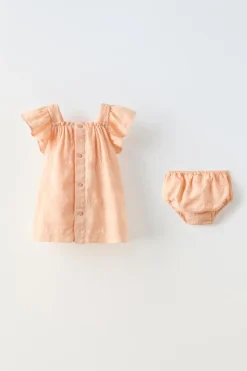 Niños ZARA 6 - 18 Meses·Vestidos / Monos<VESTIDO Y BRAGUITA GRECA
