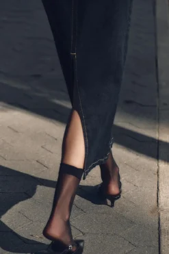 Fashion VESTIDO Z1975 MIDI DENIM Mujer Vestidos