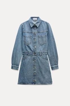 New VESTIDO Z1975 MINI DENIM Mujer Vestidos