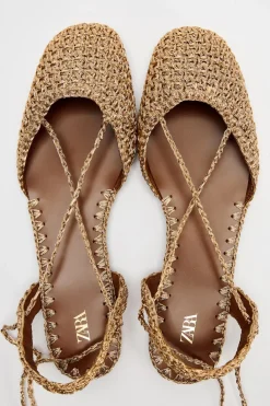 Fashion ZAPATO DESTALONADO CROCHET ATADO Mujer Zapatos