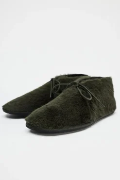 Hot ZAPATO PLANO EFECTO PELO Mujer Zapatos