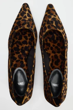 Hot ZAPATO PUNTA ESTAMAPADO ANIMAL Mujer Zapatos