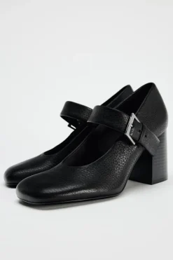 Outlet ZAPATO TACÓN ANCHO PIEL Mujer Zapatos