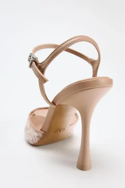 Hot ZAPATO TACÓN DESTALONADO LENTEJUELAS Mujer Zapatos