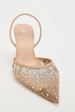 Outlet ZAPATO TACÓN DESTALONADO MESH BRILLOS Mujer Zapatos
