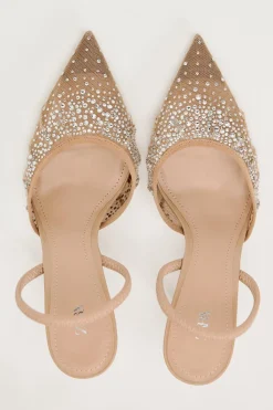 Outlet ZAPATO TACÓN DESTALONADO MESH BRILLOS Mujer Zapatos