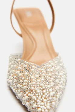Hot ZAPATO TACÓN DESTALONADO PERLAS Mujer Zapatos