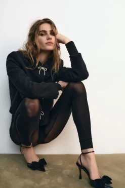 Clearance ZAPATO TACÓN LAZO EFECTO TERCIOPELO Mujer Zapatos