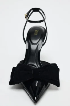 Clearance ZAPATO TACÓN LAZO EFECTO TERCIOPELO Mujer Zapatos