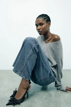 New ZAPATO TACÓN MULTI LAZOS SATINADO Mujer Zapatos