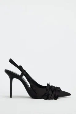 New ZAPATO TACÓN MULTI LAZOS SATINADO Mujer Zapatos