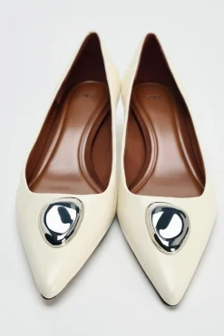 Fashion ZAPATO TACÓN PLACA METÁLICA PIEL Mujer Zapatos